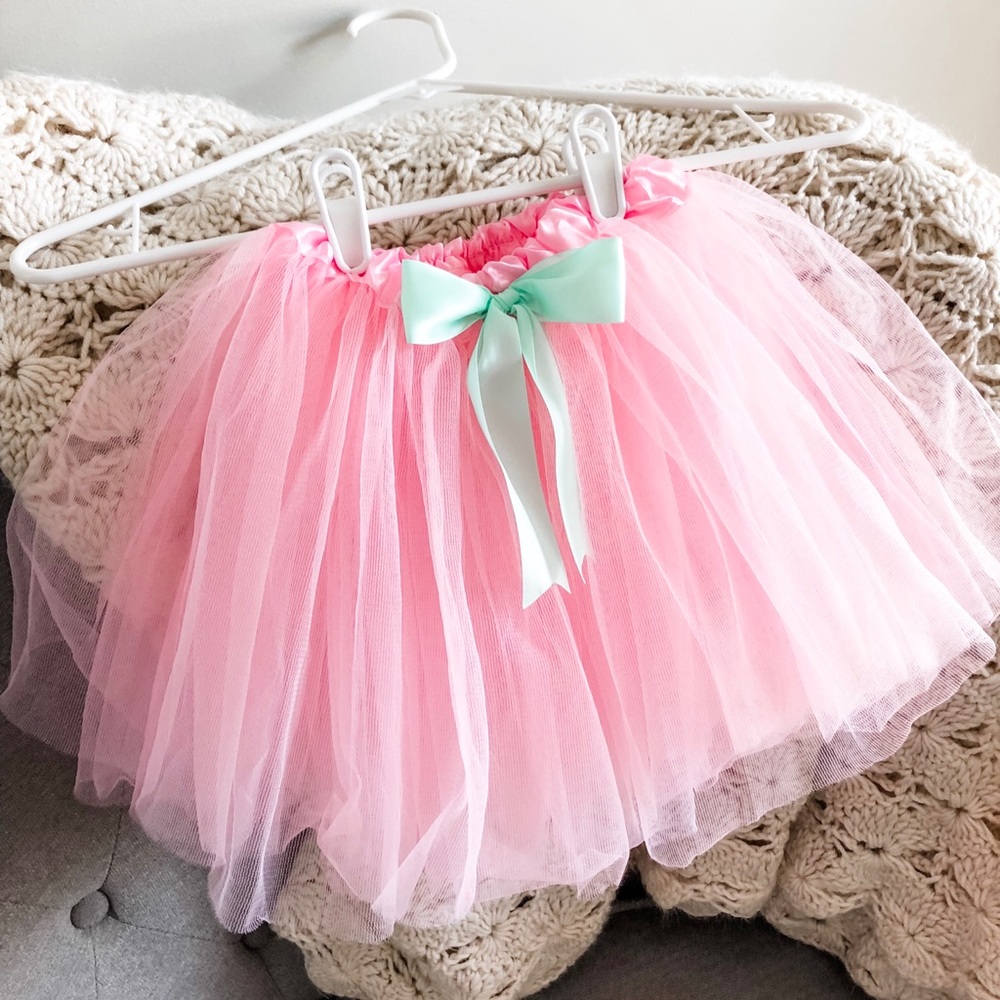 First birthday baby pink tutu